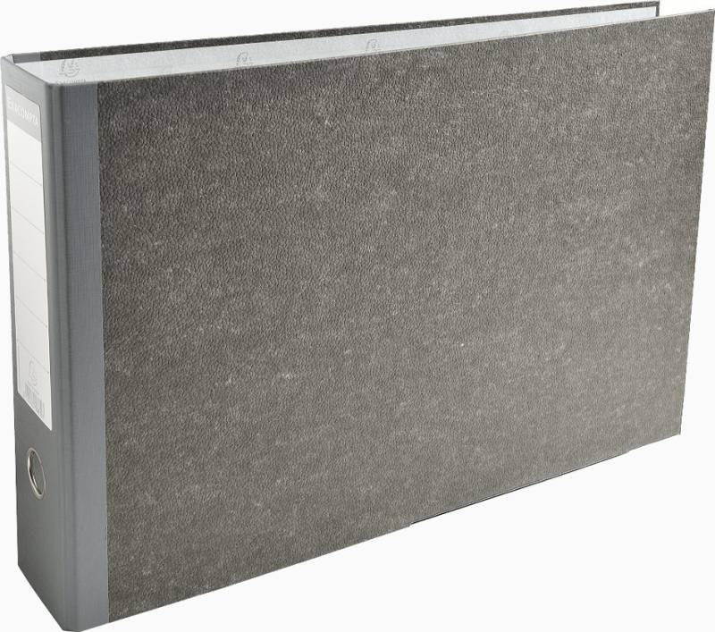 EXACOMPTA Ordner Wolkenmarmor, A3 quer, 80 mm, grau von EXACOMPTA