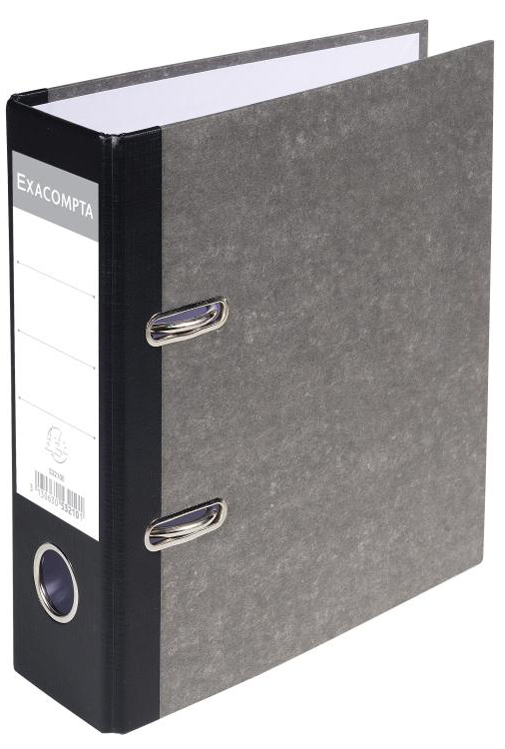 EXACOMPTA Ordner Wolkenmarmor, DIN A5 hoch, 70 mm, schwarz von EXACOMPTA