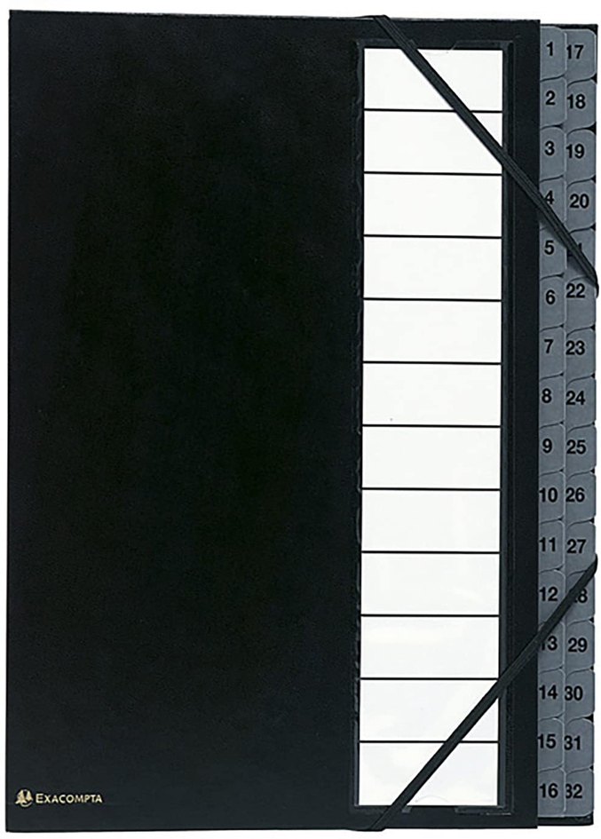 EXACOMPTA Ordnungsmappe Ordonator, A4, 32 Fächer, schwarz von EXACOMPTA