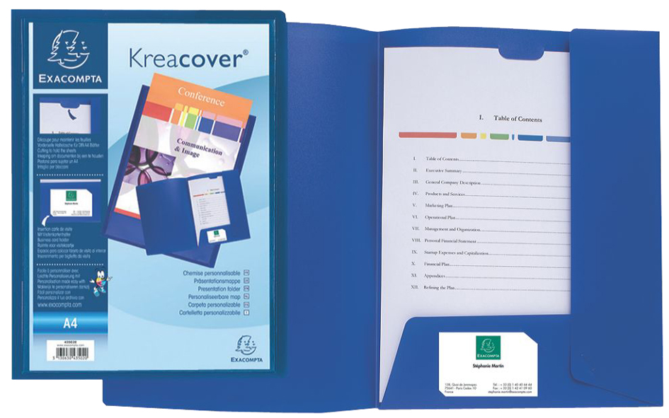 EXACOMPTA Präsentationsmappe Kreacover, PP, A4, rot von EXACOMPTA