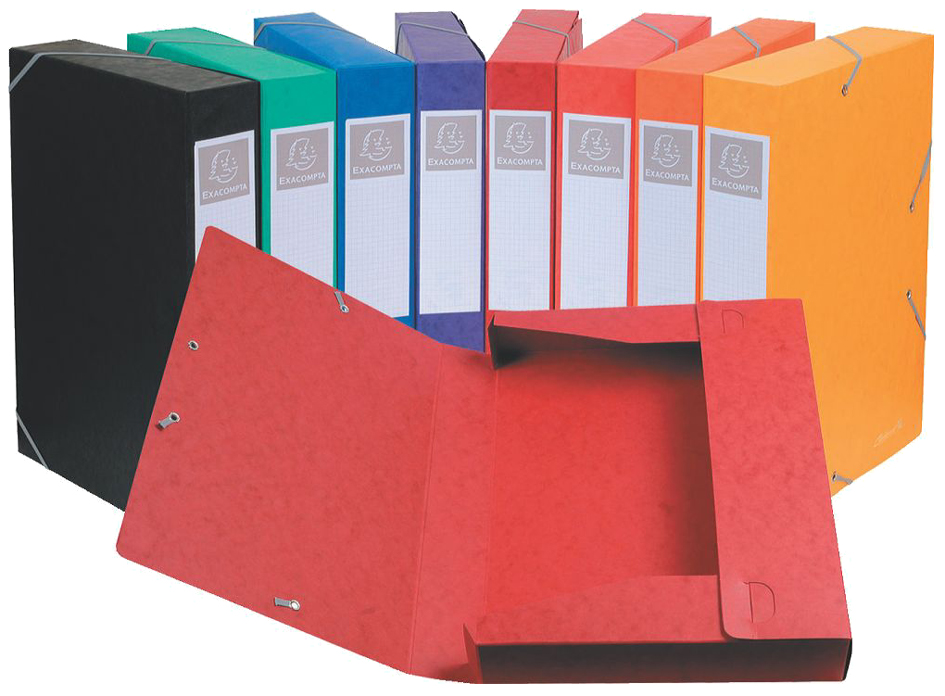 EXACOMPTA Sammelbox Cartobox, DIN A4, 40 mm, farbig sortiert von EXACOMPTA
