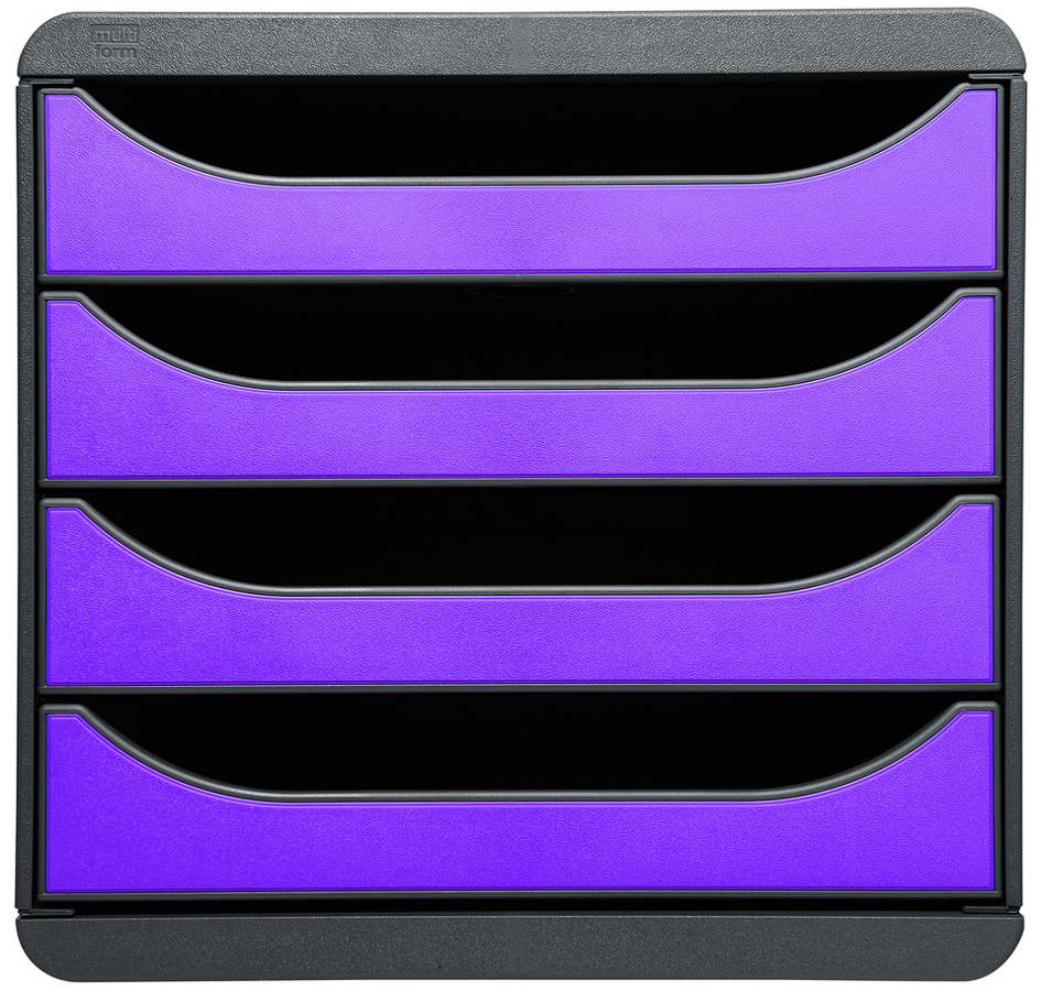 EXACOMPTA Schubladenbox BIG-BOX, 4 Schübe, violett von EXACOMPTA