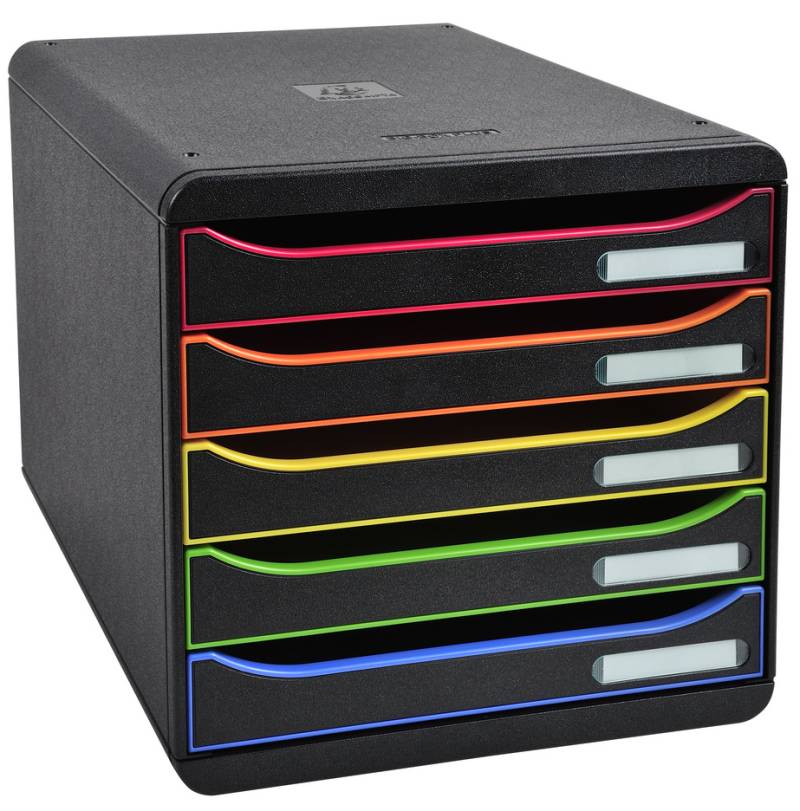 EXACOMPTA Schubladenbox BIG-BOX PLUS, 5 Schübe, harlekin von EXACOMPTA