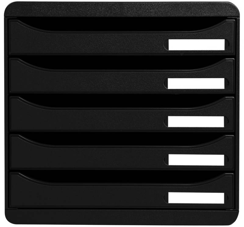 EXACOMPTA Schubladenbox BIG-BOX PLUS, 5 Schübe, schwarz von EXACOMPTA