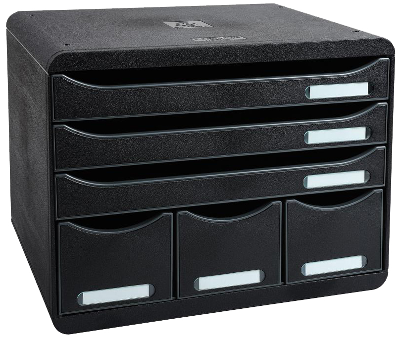EXACOMPTA Schubladenbox STORE-BOX MINI, 7 Schübe, schwarz von EXACOMPTA