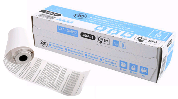 EXACOMPTA Thermorollen für Kassensysteme, 57 mm x 18 m von EXACOMPTA