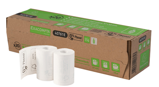 EXACOMPTA Thermorollen für Kassensysteme, 57 mm x 18 m von EXACOMPTA