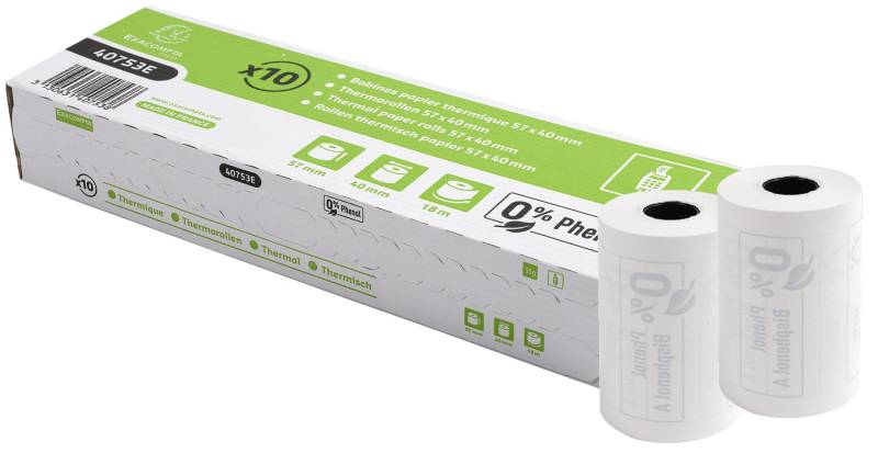 EXACOMPTA Thermorollen für Kassensysteme, 80 mm x 76 m von EXACOMPTA