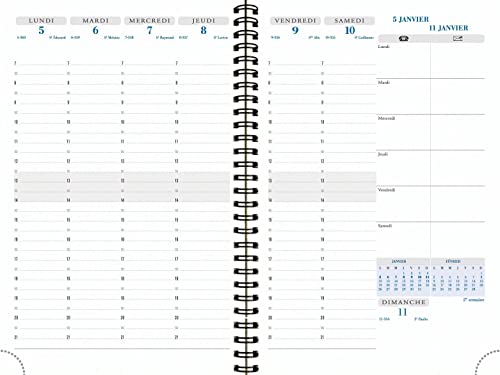 Exacompta - 200847E – Wochenkalender SAD 20S Spiralbindung – 15 x 21 cm – September 2025 bis Dezember 2026 von EXACOMPTA