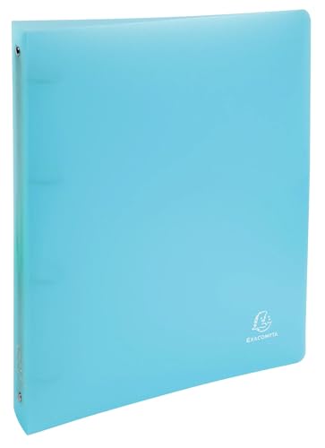 Exacompta - Ref. 51972E - Karton mit 15 Ordnern, Chromalin, 4 runde Ringe, Durchmesser 30 mm, Rücken 40 mm, Maße 32 x 26,8 cm, A4 Maxi, Pastellblau von EXACOMPTA