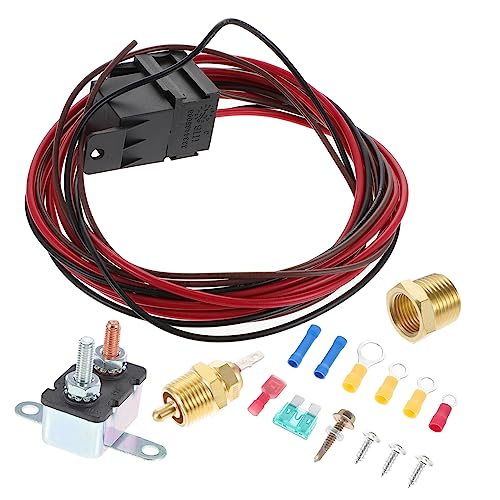 EXAOMBLE 1 Satz Elektrolüfter Kabelsatz Temperatur Thermostat Elektrolüfter-relais-kit Kühlgebläse-verkabelungs-installationssatz Automobilkühler Relaiskabelbaum Messing EXAOMBLE 1 Satz Elektrolüfter Kabelsatz Temperatur Thermostat Elektrolüfter-relais-kit Kühlgebläse-verkabelungs-installationssatz Automobilkühler Relaiskabelbaum Messing von EXAOMBLE