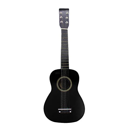 Anfänger Akustikgitarre 23 Zoll Reisegitarre Ukulele für Kinder Mahagoni Palisander Kleine Kinder Gitarre (Schwarz) von EXCEART