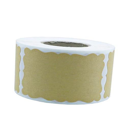 EXCEART 1 Rolle Leere Kraftpapier Versiegelungs Geschenkanhänger Selbstklebende DIY Aufkleber Verpackungsaufkleber Backverpackungsetiketten Verpackungsaufkleber Geschenkaufkleber von EXCEART