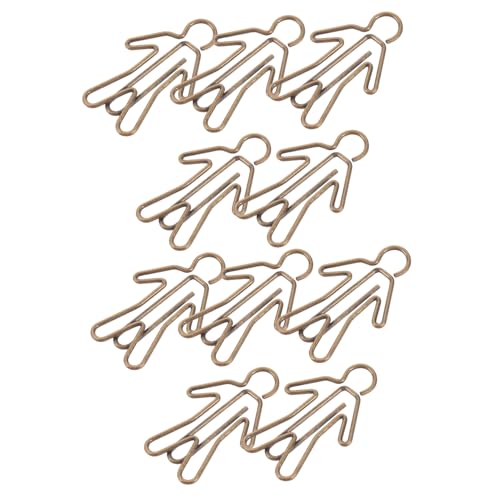 EXCEART 1 Satz Büroklammer Lustige Papierclips Clips Klemmen Beutelklammern Winzige Mittlere Heftklammern Papierklammern Mit Zinken Für Papier Miniclips Metall 20 Stück von EXCEART