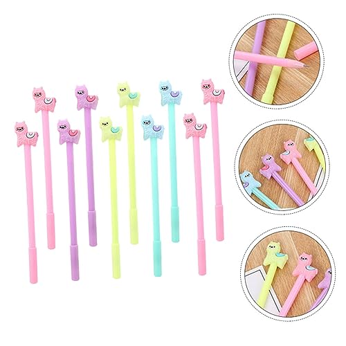 EXCEART 1 Satz Gel Stift Gelstifte Gelpen Schulzubehör Color Pencils Geschke Bezaubernde Schreibstifte Gel-tintenstift Filzstift Für Die Schule Büro-gelstift Cartoon-silikonkopf 10 Stück von EXCEART