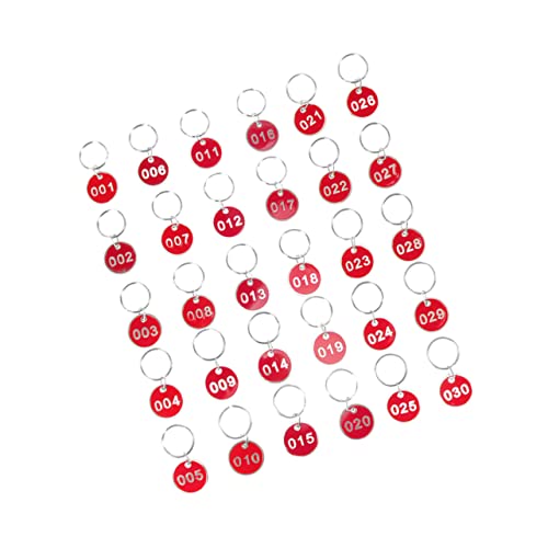 EXCEART 1 Satz Metall-id-tag-nummern Schlüsselring Etiketten Schlüsselringe Nummernschilder Taschenanhänger Für Gepäck Rucksack-schlüsselanhänger Pet- Tags. Handkarten Aluminiumlegierung von EXCEART