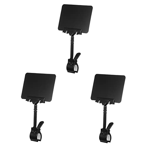 EXCEART 1 Satz Supermarkt-werbemappe Displayhalter Bretthalter Party Stehen Inhaber Gemüse Werbetafel Supermarkt Preisschilder Ordner Tafelclips Werbeclip Abs-kunststoffclip Black 3 Stücke von EXCEART