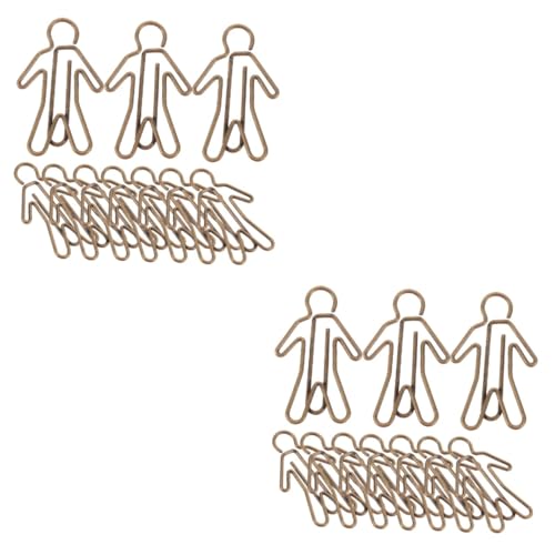 EXCEART 2 Sätze Büroklammer Mittlere Heftklammern Clips Winzige Ordner Papierklemmen Beutelklammern Fotopapier Großer Clip Papierclip Klein Für Papier Metall 20 Stück * 2 von EXCEART