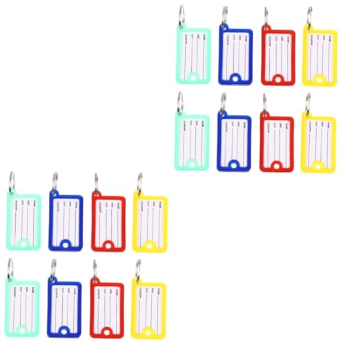 EXCEART 2 Sätze Id -tag Schlüsselmarkierer Schlüsselmarkierung Keychain Schlüsseletiketten Schlüsselanhänger Mit Etiketten Id-etikett Etiketten Für Schlüsselanhänger Pp 100 Stücke * 2 von EXCEART