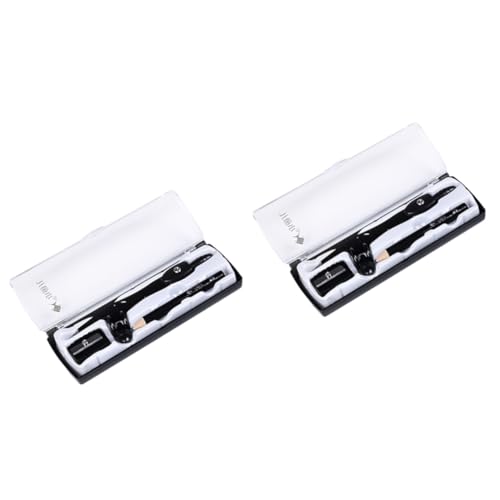 EXCEART 2 Sätze Kompass-Bleistift-Set Bindestrich Holzbearbeitungskompass Kreis technisch geometry set geometrieset Kompasse für Studenten Kompass Zeichenwerkzeug Aluminiumlegierung Black von EXCEART