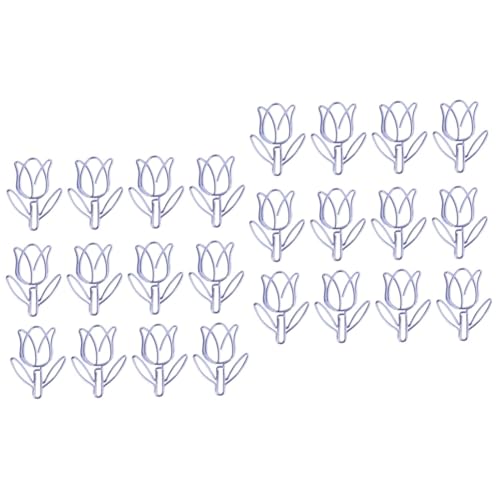 EXCEART 2 Sätze Papierclips Stilvoll Büroklammer Dekorative Papierklammern Schlüssel Papierklemmen Schreibwaren Tulpe Lesezeichen-clips Kreative Papierstifte Violett 12 Stück * 2 von EXCEART