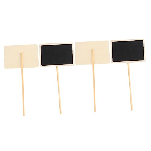 EXCEART 20 Stück Mini-Tafelaufsätze Mini-Pfahlschilder Tischschildhalter Bretter Kreidetafel Tafeln write board dekoration weihnachten Tafelgartenhersteller Tafelzeichen Bambus Black von EXCEART