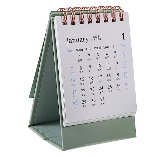 EXCEART 2024 Mini-tischkalender Tischkalender Zum Aufstellen Desktop-kalender Aufgabenliste Planungsblock Standkalender Für Den Täglichen Gebrauch 2024 Vertikal Büro Papier Kalenderbuch von EXCEART