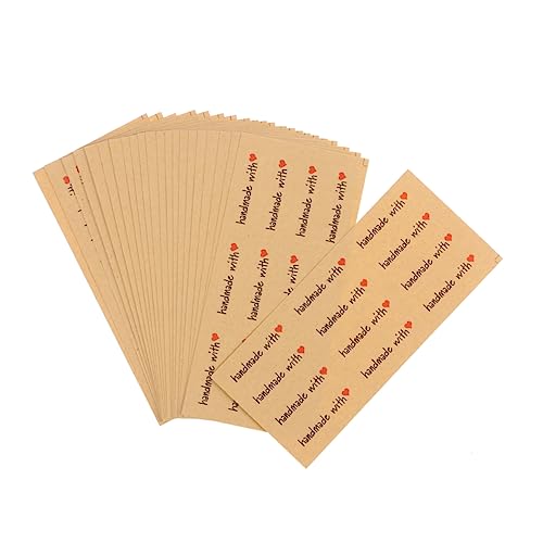 EXCEART 240Stücke Handgemachte Herzform Aufkleber Dekorative Kraft Aufkleber Für Umschläge Und Mit Aufklebern Pro Für Besondere Anlässe von EXCEART