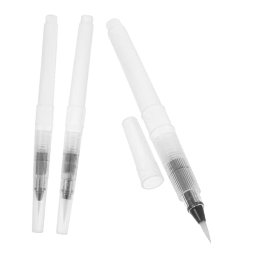 EXCEART 3 Stück Pinsel Der Bewässerung Nachfüllbarer Aquarellpinselstift Aquarellstift Nachfüllbarer Malpinsel Nachfüllbare Aquarellpinsel Nachfüllbarer Pinselstift Wassermalpinsel Weiß Pp von EXCEART
