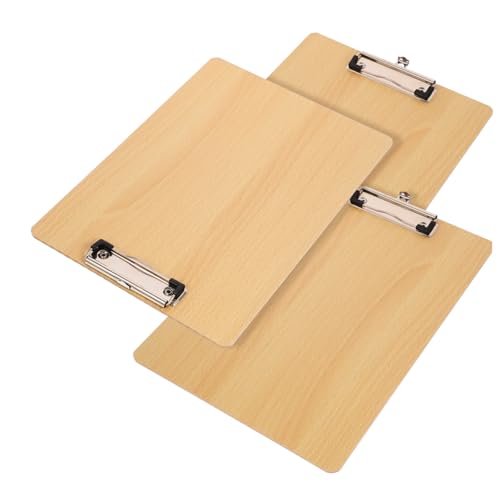 EXCEART 3 Stück Schreibtafelklammer aus Holz dokumentieren Schreiben Planke Klemmbretter Papier buchstabentafel schreibtsichunterlagen Bleistiftskizze Zwischenablage Büro-Klemmbrett Metall von EXCEART