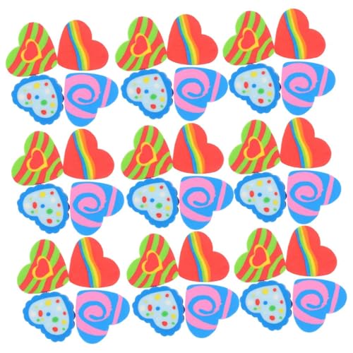 EXCEART 48 Stück Herz-radiergummi Geburtstag Geknetet Aufkleber Radiergummis Partygeschenke Rave Trendy Herz Radiergummi Mini-radierer Cartoon-bleistift-radierer von EXCEART