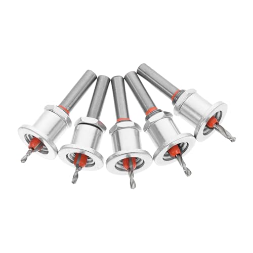 EXCEART 5 Stück Senkbohrer Centerfinder Holzbearbeitung Holzbearbeitungswerkzeug Bohrtiefenanschlag Senkbit Bohrer-tiefenanschlag Bohrerschlüssel Holzbohrer Bohrerstopp Metall von EXCEART