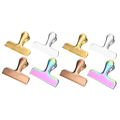 EXCEART 8 STK Halter Für Kartoffelchips Essenssnacks Taschenclips Für Lebensmittel Rechnungen Clips Verschlussclips Für Spänebeutel Küchenwaren Mehrzweck Rostfreier Stahl Rechnung Ordner von EXCEART