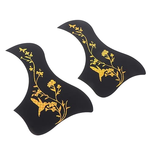 EXCEART Schutzaufkleber Für Gitarre – 40/41 Zoll Selbstklebende Schlagbrett-Aufkleber Kratzfestes Gitarrenaufkleber-Set Goldvogel-Design von EXCEART