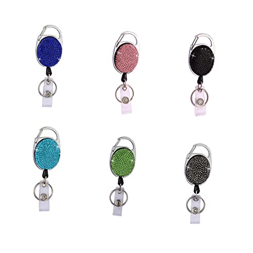 EXCEART Ausweishalter Ausweisanhänger Ausweisrolle Clip Ausweisrolle Drehclip Schlüsselrolle von EXCEART
