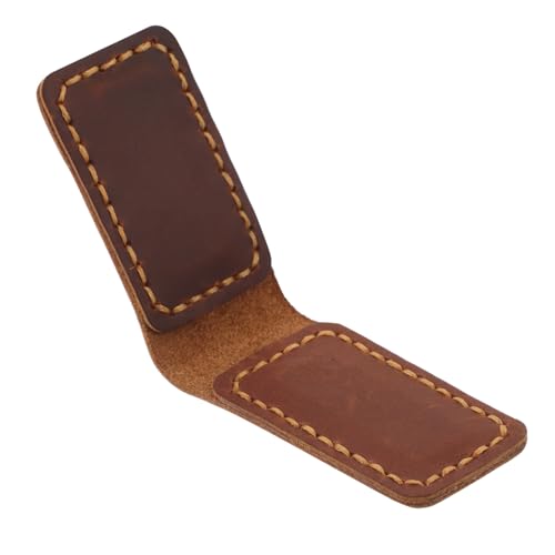 EXCEART Datenkabelspeicherclip Magnet -Lesezeichen Brieftasche Kreditkarteninhaber Brieftasche Geldscheinklammer magnetisches Lesezeichen Cash-Clip Echtes Leder Brown EXCEART Datenkabelspeicherclip Magnet -Lesezeichen Brieftasche Kreditkarteninhaber Brieftasche Geldscheinklammer magnetisches Lesezeichen Cash-Clip Echtes Leder Brown von EXCEART