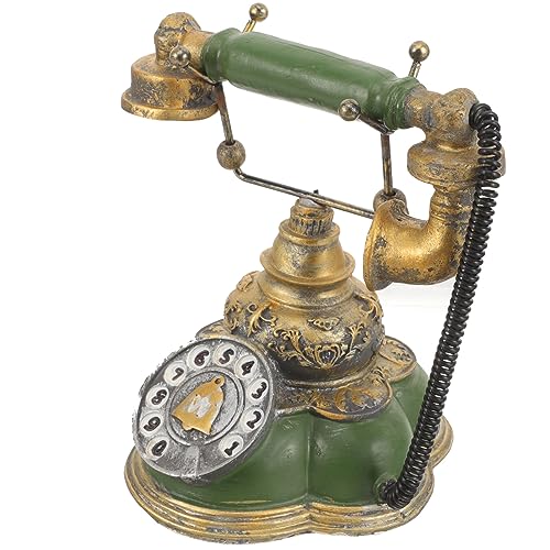 EXCEART Retro-Festnetztelefon Mit Wählscheibe Traditionelles Schnurgebundenes Retro-Telefon Vintage-Wählscheibentelefon Altmodische Festnetztelefone Für Das Heimbüro von EXCEART