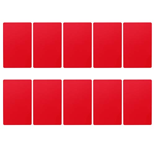 Aluminium Visitenkarte Blanko Eloxiert Plaque Platte Dünn zum Gravieren Diy Handwerk 50 Stücke 0 2Mm (Rot) von EXCEART
