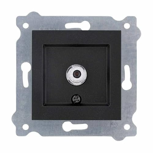 EXEN - SAT Antennendose Unterputz Schwarz Metallic - Anschlussdose mit Filter F-Stecker - All-in-One Kompatibel mit Serien KARELL/ODAK/COMFORT - 262/14E EXEN - SAT Antennendose Unterputz Schwarz Metallic - Anschlussdose mit Filter F-Stecker - All-in-One Kompatibel mit Serien KARELL/ODAK/COMFORT - 262/14E von EXEN