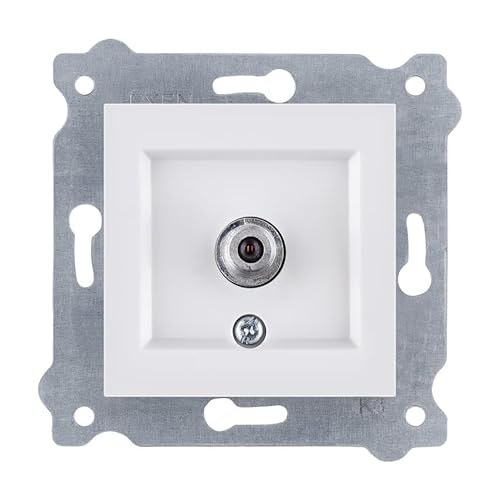 EXEN - SAT Antennendose Unterputz Weiß - Anschlussdose mit Filter F-Stecker - All-in-One Kompatibel mit Serien KARELL/ODAK/COMFORT - 262/01E EXEN - SAT Antennendose Unterputz Weiß - Anschlussdose mit Filter F-Stecker - All-in-One Kompatibel mit Serien KARELL/ODAK/COMFORT - 262/01E von EXEN