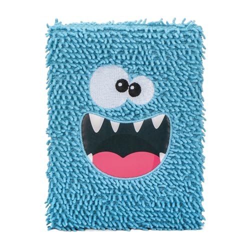 EXERZ Notizbuch A5 'flippiges Monster' Flauschig und weich, süß und funktional, Tagebuch und Notizblock für Kinder und Jugendliche. 160 linierte Seiten. von EXERZ