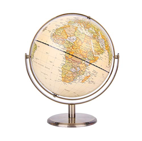 Exerz 20cm Antiker Globus/Schülerglobus- Metallbasis Bronzierte Farbe- Englische Karte - Alle Richtungen 360 ° drehbar - Pädagogische/geografische/Schreibtischdekoration - Schule, Zuhause, Büro Exerz 20cm Antiker Globus/Schülerglobus- Metallbasis Bronzierte Farbe- Englische Karte - Alle Richtungen 360 ° drehbar - Pädagogische/geografische/Schreibtischdekoration - Schule, Zuhause, Büro von EXERZ
