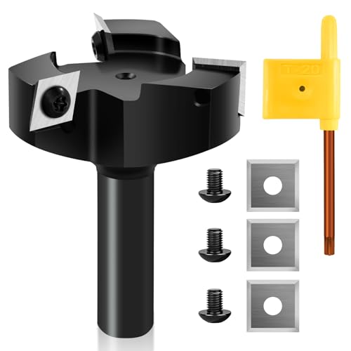 CNC-Spoilboard-Fräser-Bit, 12,7 mm Schaft, 50 mm Schnittdurchmesser, EXFEIN Slab Flattening Router Bit Hobelbohrer Holzfräser Hobel Holzbearbeitungswerkzeug CNC-Spoilboard-Fräser-Bit, 12,7 mm Schaft, 50 mm Schnittdurchmesser, EXFEIN Slab Flattening Router Bit Hobelbohrer Holzfräser Hobel Holzbearbeitungswerkzeug von EXFEIN