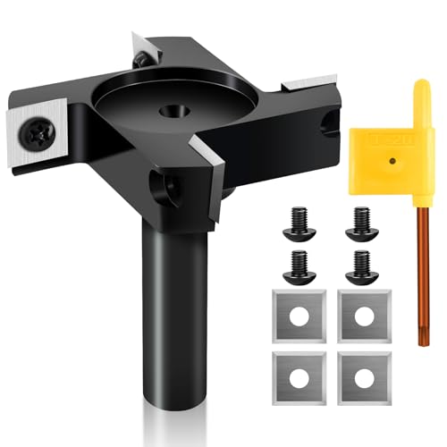 CNC-Spoilboard-Oberfräsen-Bit, 12,7 mm Schaft, 63,2 mm Schnittdurchmesser, EXFEIN Slab Flattening Router Bit Hobelbohrer Holzfräser Hobel Holzbearbeitungswerkzeug CNC-Spoilboard-Oberfräsen-Bit, 12,7 mm Schaft, 63,2 mm Schnittdurchmesser, EXFEIN Slab Flattening Router Bit Hobelbohrer Holzfräser Hobel Holzbearbeitungswerkzeug von EXFEIN