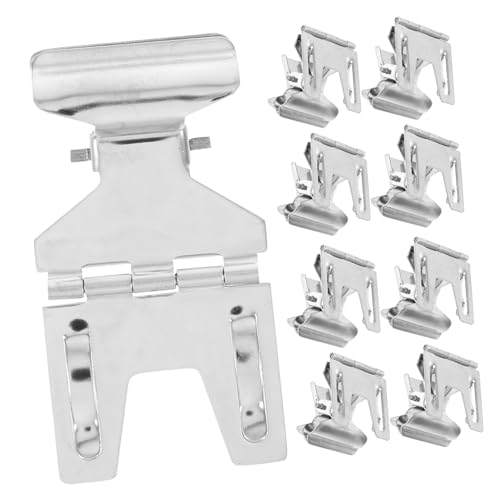 EXHUMKY 10 Stück Preisschildregal stehen Etikettenhalter aufclipsen Schilderhalterclips für den Einzelhandel Werbeclips Preisaussteller Rostfreier Stahl Silver von EXHUMKY