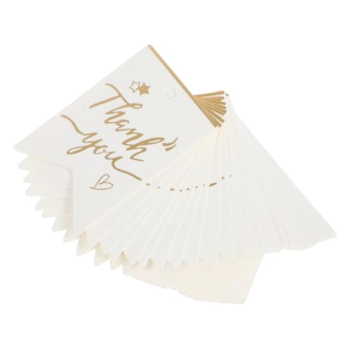 EXHUMKY 100 Stück Geschenkverpackungsanhänger feiern Schild danke Etiketten für Thanksgiving Gold Braut- Dankeschön-Etiketten danke tag kreative Dankeschön-Etiketten Papier Weiß EXHUMKY 100 Stück Geschenkverpackungsanhänger feiern Schild danke Etiketten für Thanksgiving Gold Braut- Dankeschön-Etiketten danke tag kreative Dankeschön-Etiketten Papier Weiß von EXHUMKY