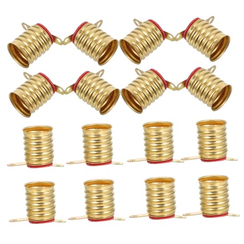 EXHUMKY 20 Stück E10-Lampenfassung Lampenfassung mit Schraubsockel Buchse Mini -Licht Warm klein Ersatz Experimentieren Sie mit Schraublampenfassungen LED-Glühbirnen-Schraubsockel Golden EXHUMKY 20 Stück E10-Lampenfassung Lampenfassung mit Schraubsockel Buchse Mini -Licht Warm klein Ersatz Experimentieren Sie mit Schraublampenfassungen LED-Glühbirnen-Schraubsockel Golden von EXHUMKY