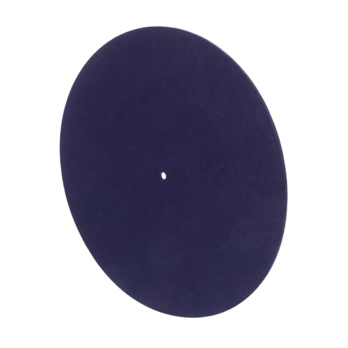 EXHUMKY Rekordmatte Plattenunterlage aus Filz Platte für Plattenspieler Vinylaufzeichnung fühlte Matte Anti-Vibrations-Schallplattenmatte Vinylmatte Anti-Vibrations-Slipmat gefühlt Marine EXHUMKY Rekordmatte Plattenunterlage aus Filz Platte für Plattenspieler Vinylaufzeichnung fühlte Matte Anti-Vibrations-Schallplattenmatte Vinylmatte Anti-Vibrations-Slipmat gefühlt Marine von EXHUMKY