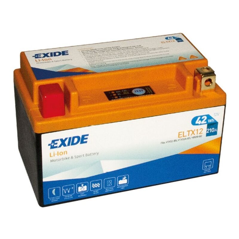 Exide ELTX12 12V 3,5Ah Lithium Motorradbatterie 210A von EXIDE