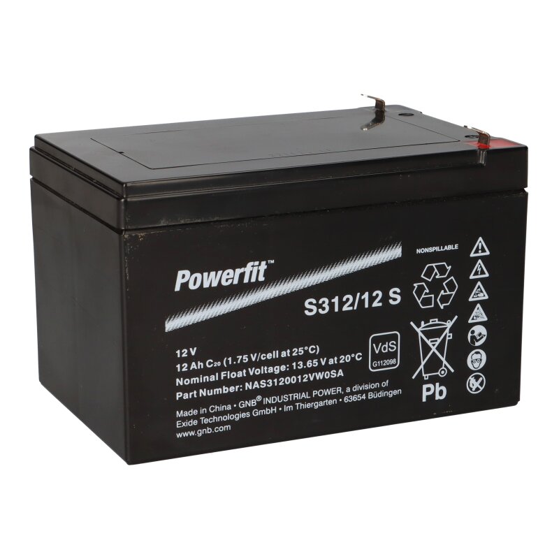 Exide Powerfit Bleiakku AGM 12V 12Ah S312/12 S von EXIDE